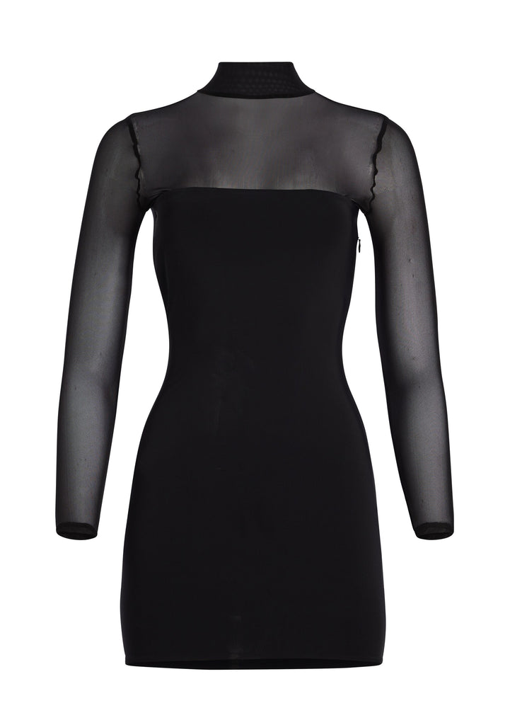 Long Sleeve Nera Black Mesh High Neck Bodycon Dress Pretty Little Thing Nera Black Mesh High Long Sleeve Nera Black Mesh High Neck Bodycon Dress Pretty Little Thing Nera Black Mesh High