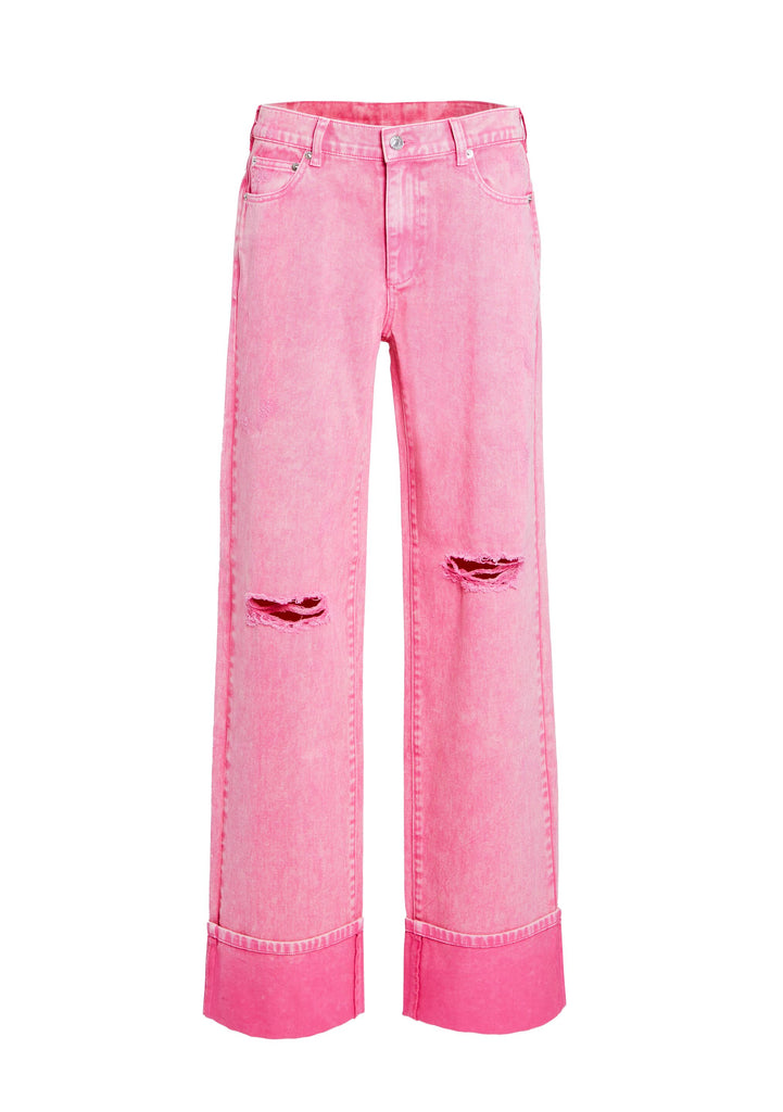 andmary heart hip denim pink stitch S♡ レディース
