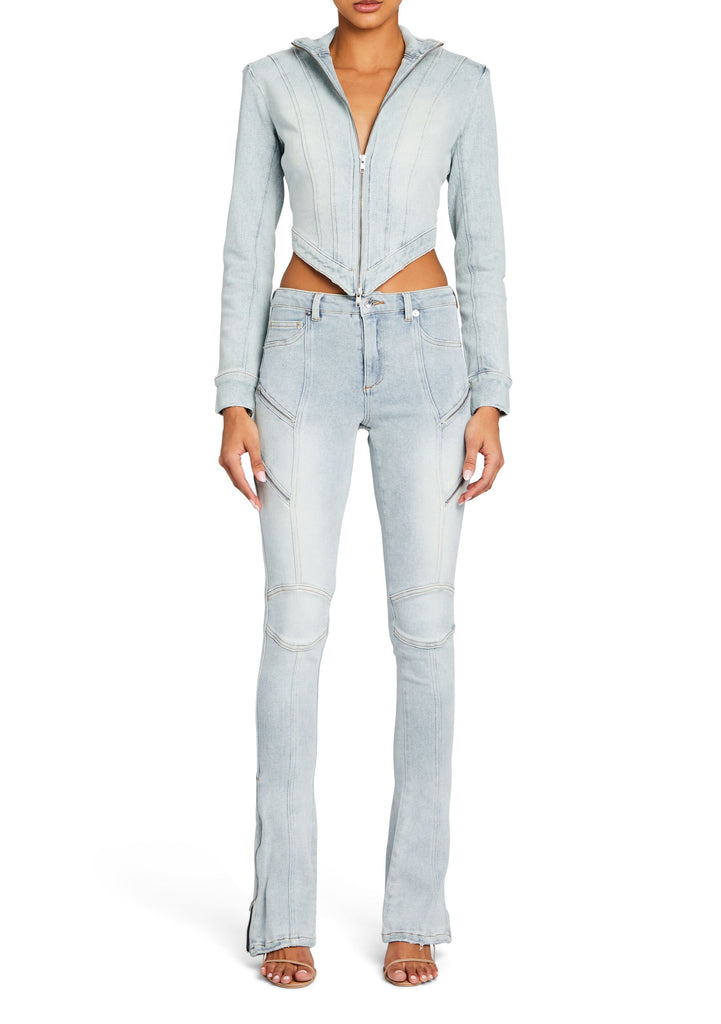 ella selectshop denim oil cloth jacket