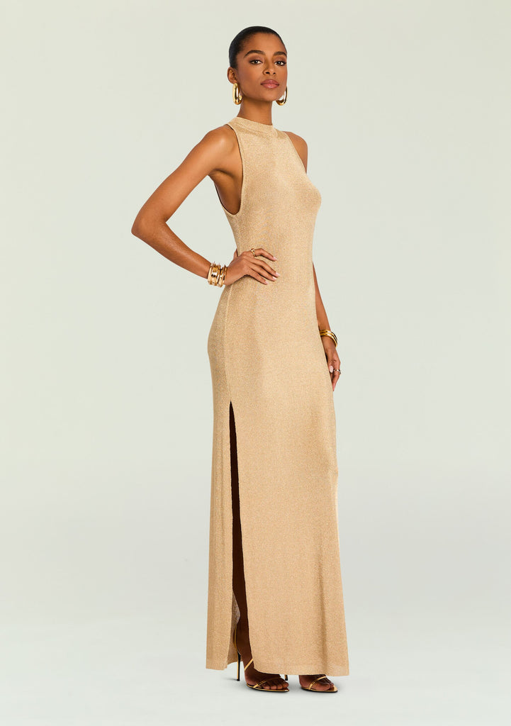ser o ya serenade maxi dress Henne Metallic Knit Maxi Dress – SEROYA
