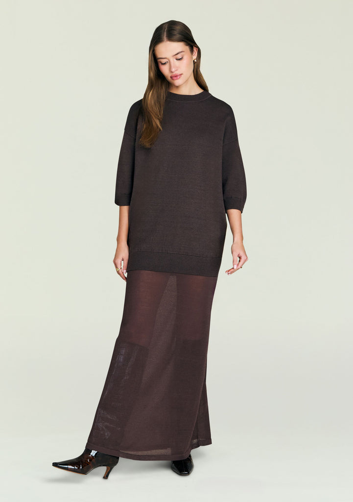 SEROYA Arwen Maxi Dress in Chocolate - size XL SEROYA Arwen Maxi Dress in Chocolate - size XL