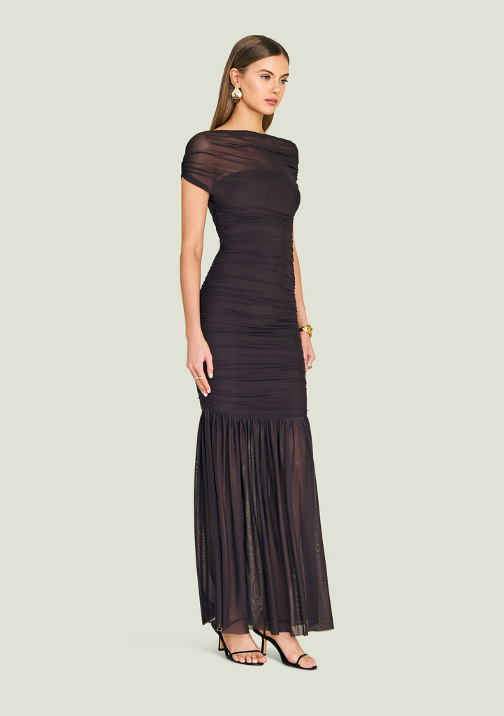 noel evening dresses Blue Spaghetti Straps Mermaid Satin Backless Long Prom Dress, Peacock / 0