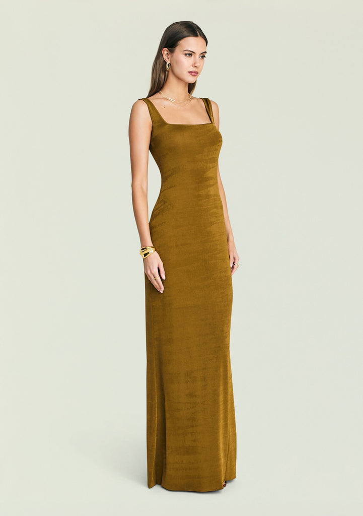 SEROYA Luna Dress in Olive - size L