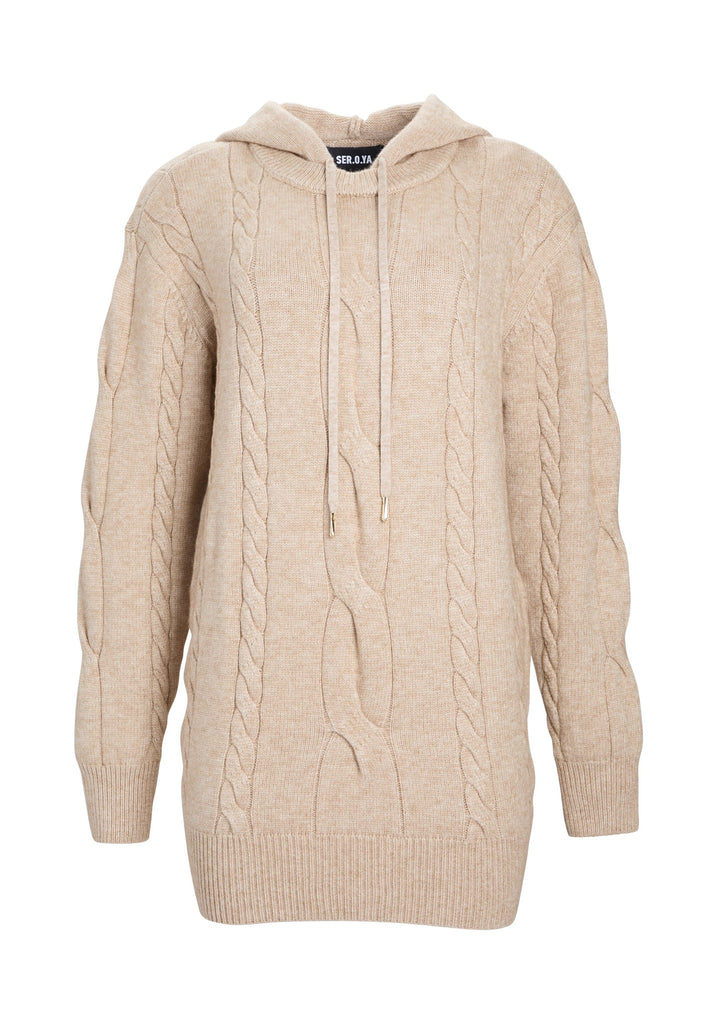 Cab Cable Knit Hoodie Dress – SER.O.YA