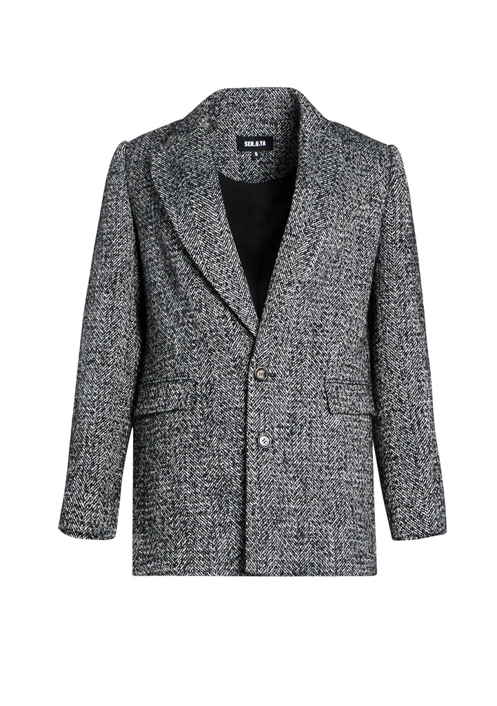 angora check tweed jacket – shéller / シェリエ