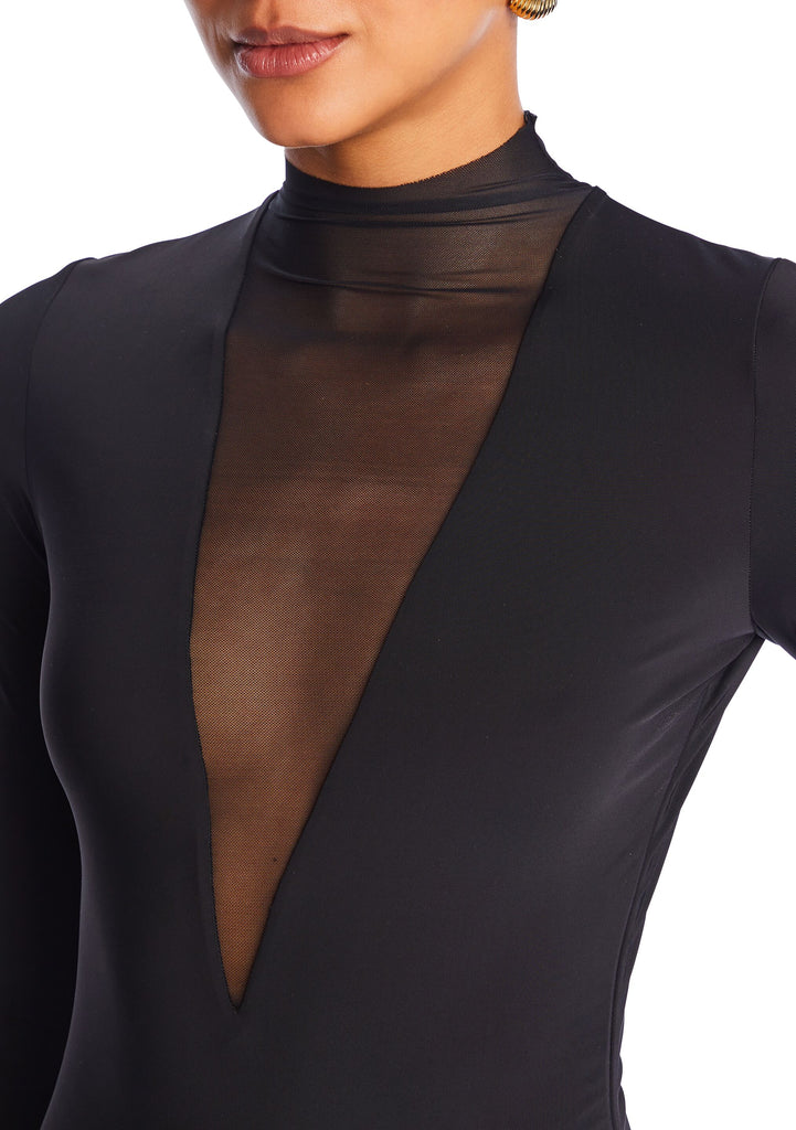 ZERO WEAVE MESH (MOCK NECK) BLACK MLサイズ(165センチ～180センチ) 2着セット 未開封 ６０%off Zeagoo Mesh Shirt Sheer See Through Tops Lace Long Sleeve