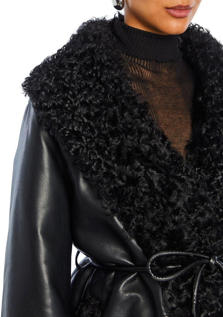 Roxanne Vegan Leather Coat – SEROYA
