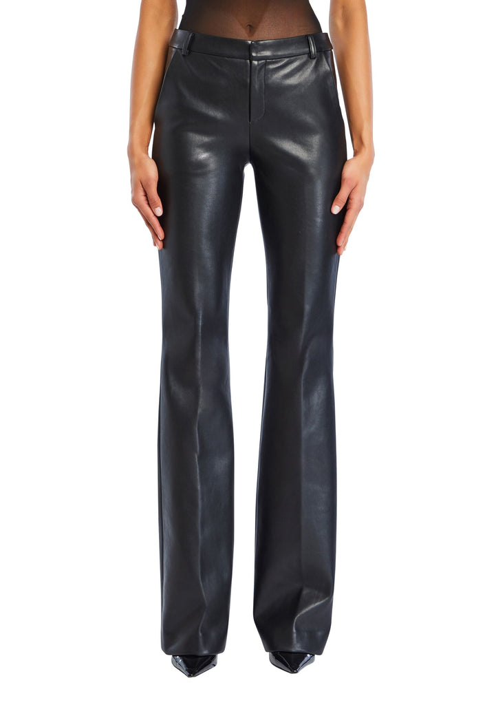 【PORTERNA】Rodman Brushed Trousers Alessia Wide Pants - Black