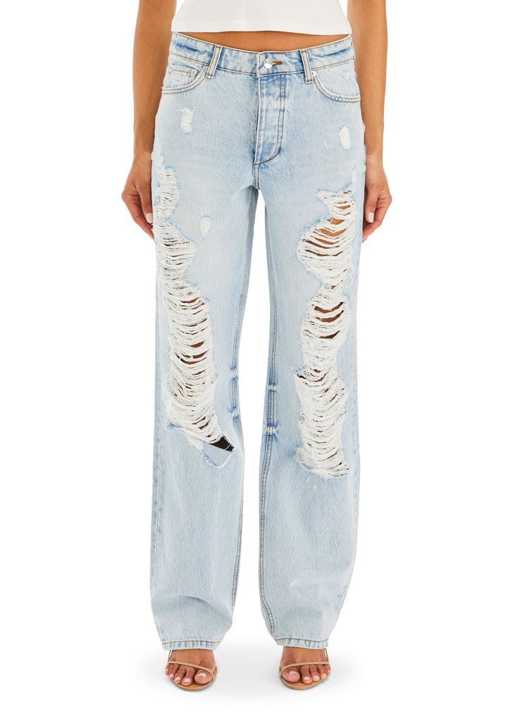 【SCENERITY】Bijou Ripped Denim SCENERITY】Bijou Ripped Denim Denim & Diamonds Rhinestone