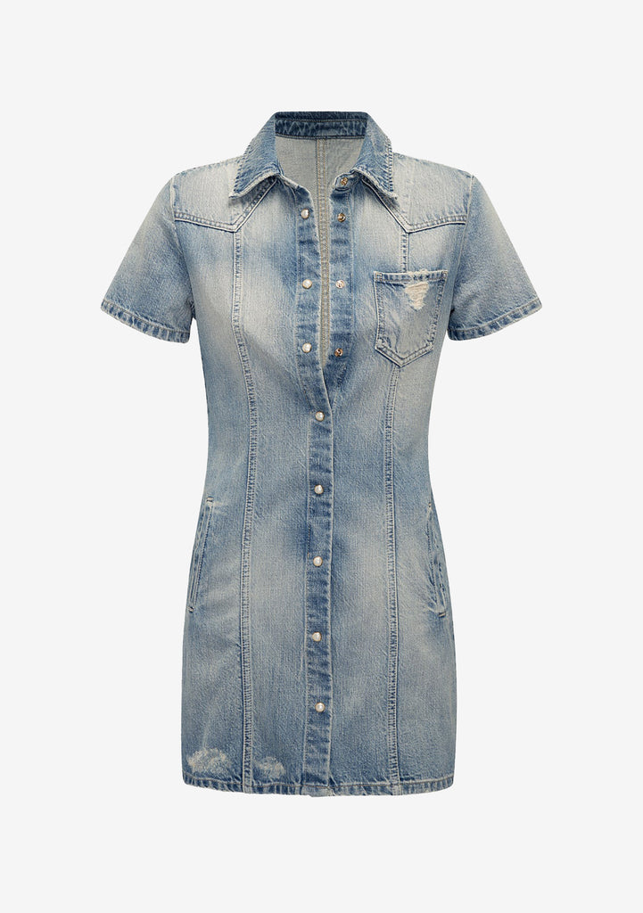 white christmas dresses Mini Denim Dress main image 1