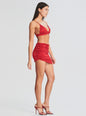Sapo Silk Mini Skirt