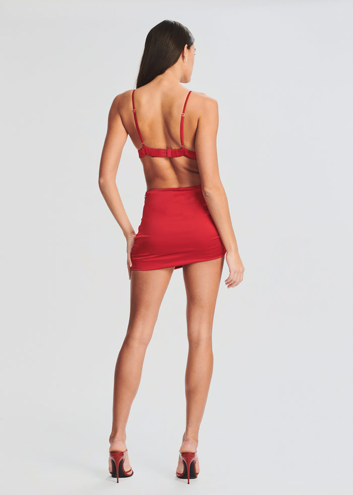 Sapo Silk Mini Skirt