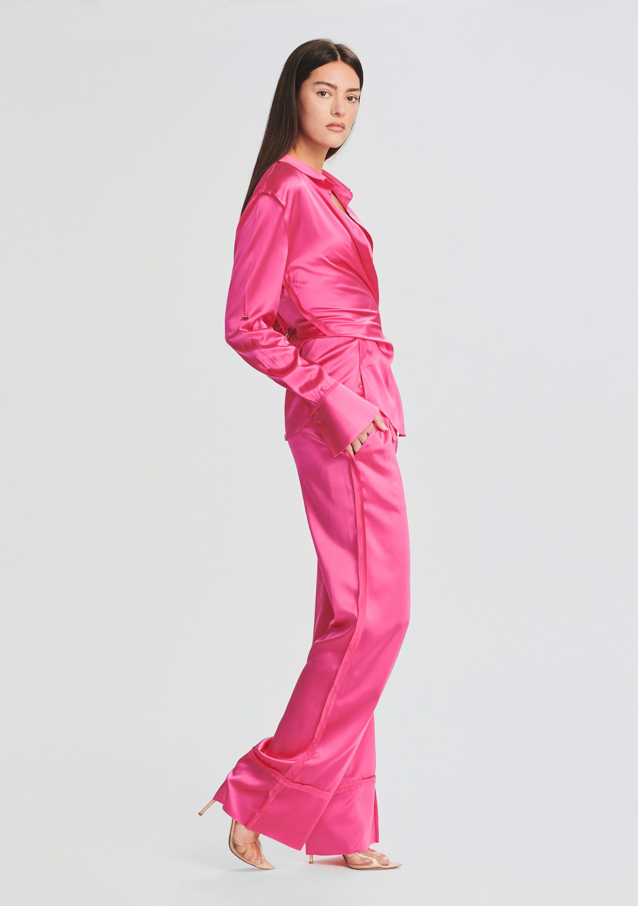 パンツ OSEREE Feather silk pants Pink OFP121 Shep Silk Pant – SER.O.YA