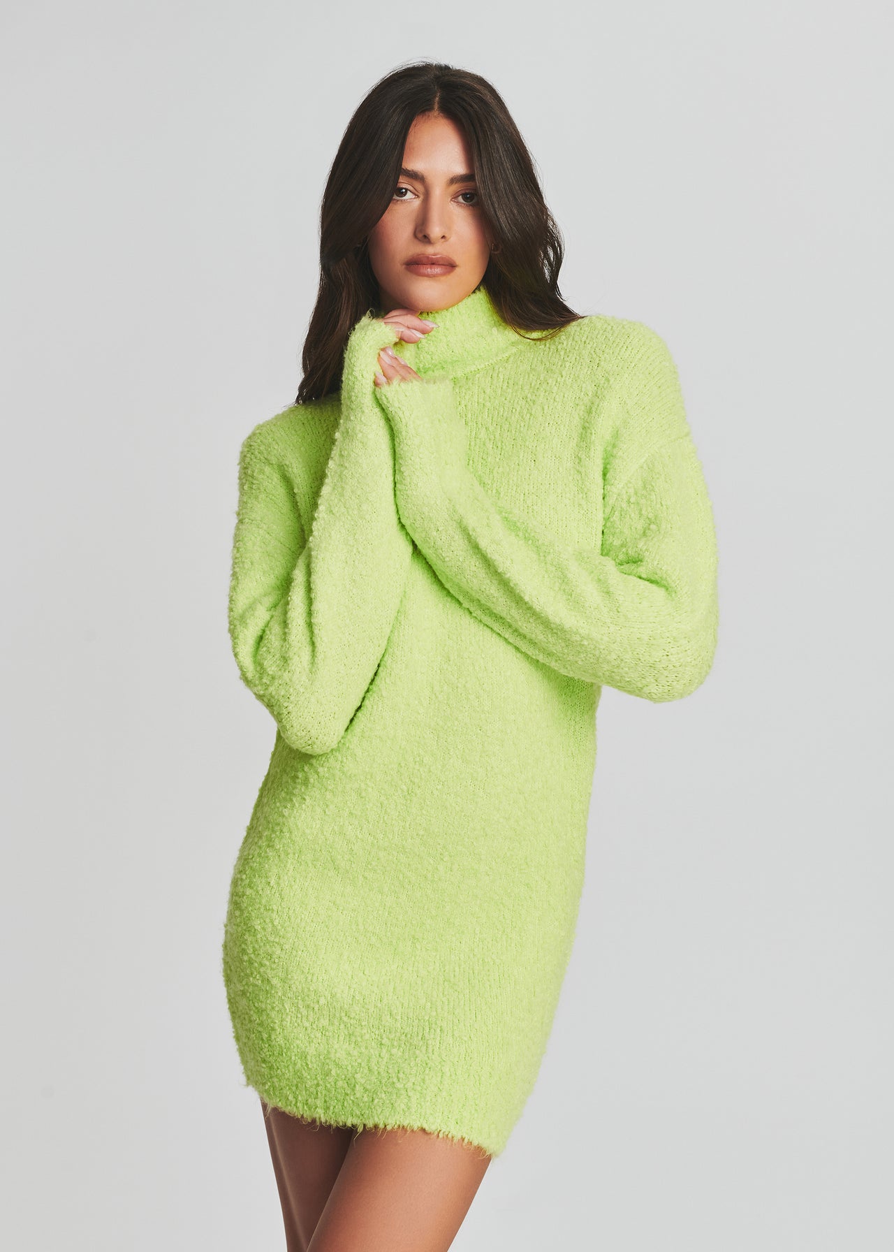 green sweater dress women HAJWOH Dresses for 2025 Fall Long Sleeve Knit Pullover Turtleneck Bodycon Fashion Fall Mini Sweaters Dresses Dark L Viscose 100.0% Women's Dark Green Sparkle Knit