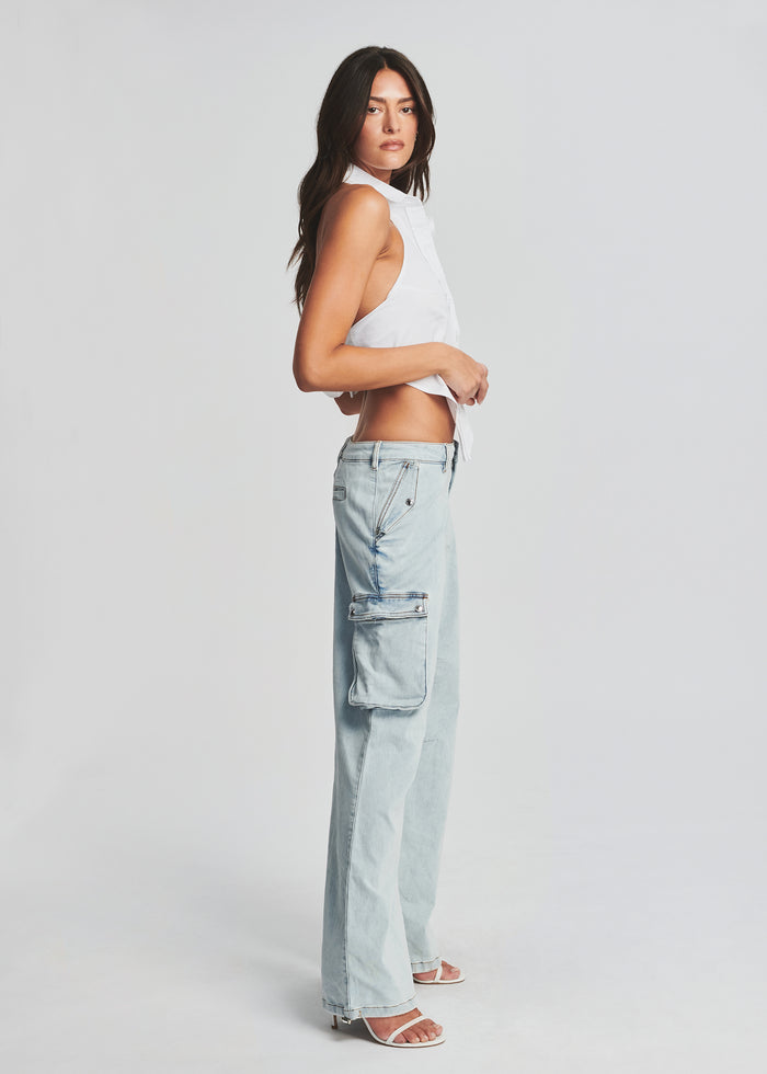 Samira Low Rise Cargo Jean