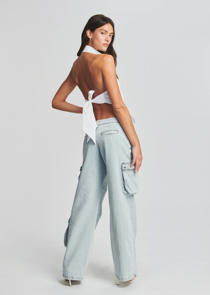 Samira Low Rise Cargo Jean