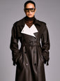 Estelle Vegan Leather Trench Coat