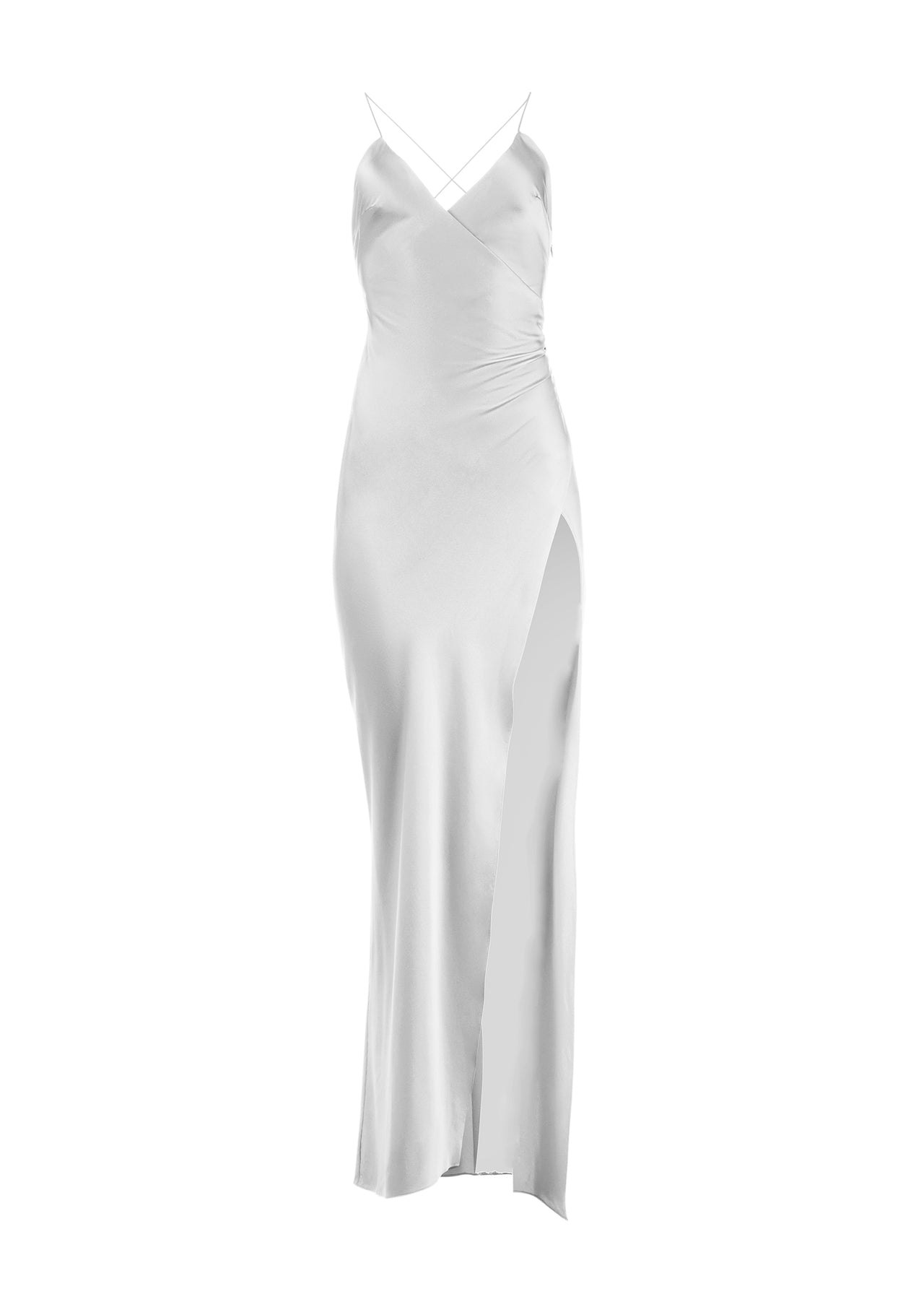 amina satin maxi dress Amina Silk Dress SEROYA