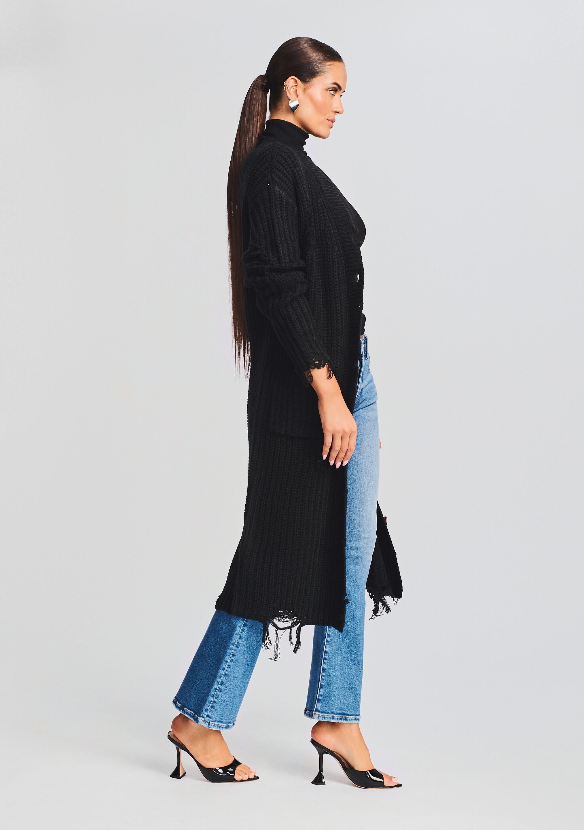 Murphy long cable discount cardigan