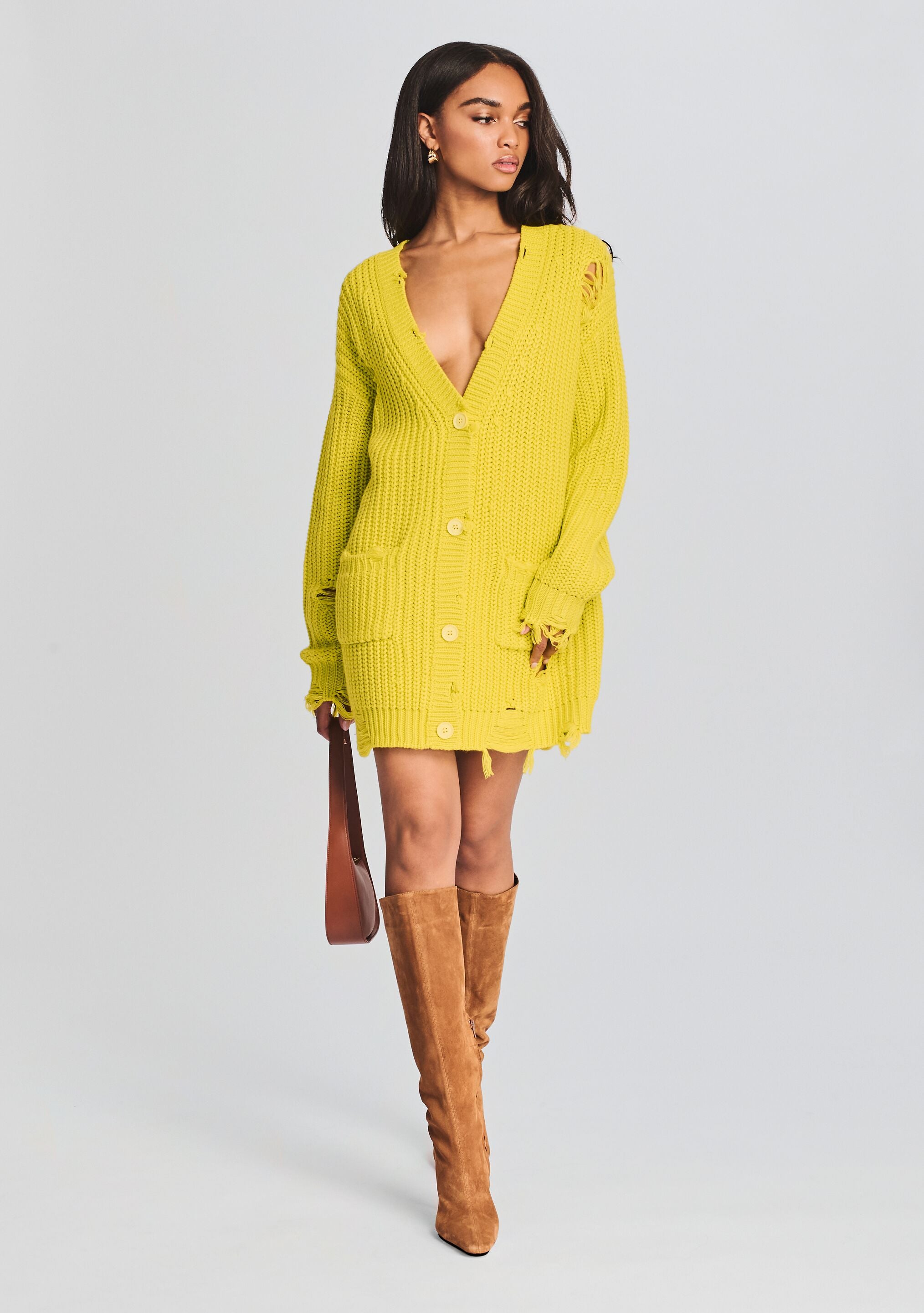 Yellow sales dress sweater