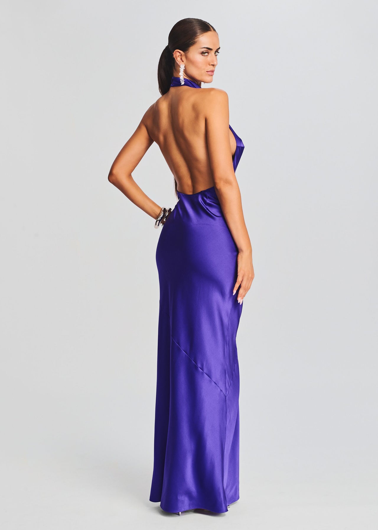 royal purple silk dress deep purple dress Simple A-Line Dark Purple Satin Long Prom Dress, Dark Purple Long Formal Dress