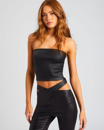 Hillary Coated Denim Top