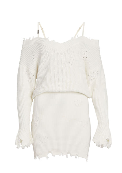 off shoulder dress winter Maude Sweater Dress – SEROYA