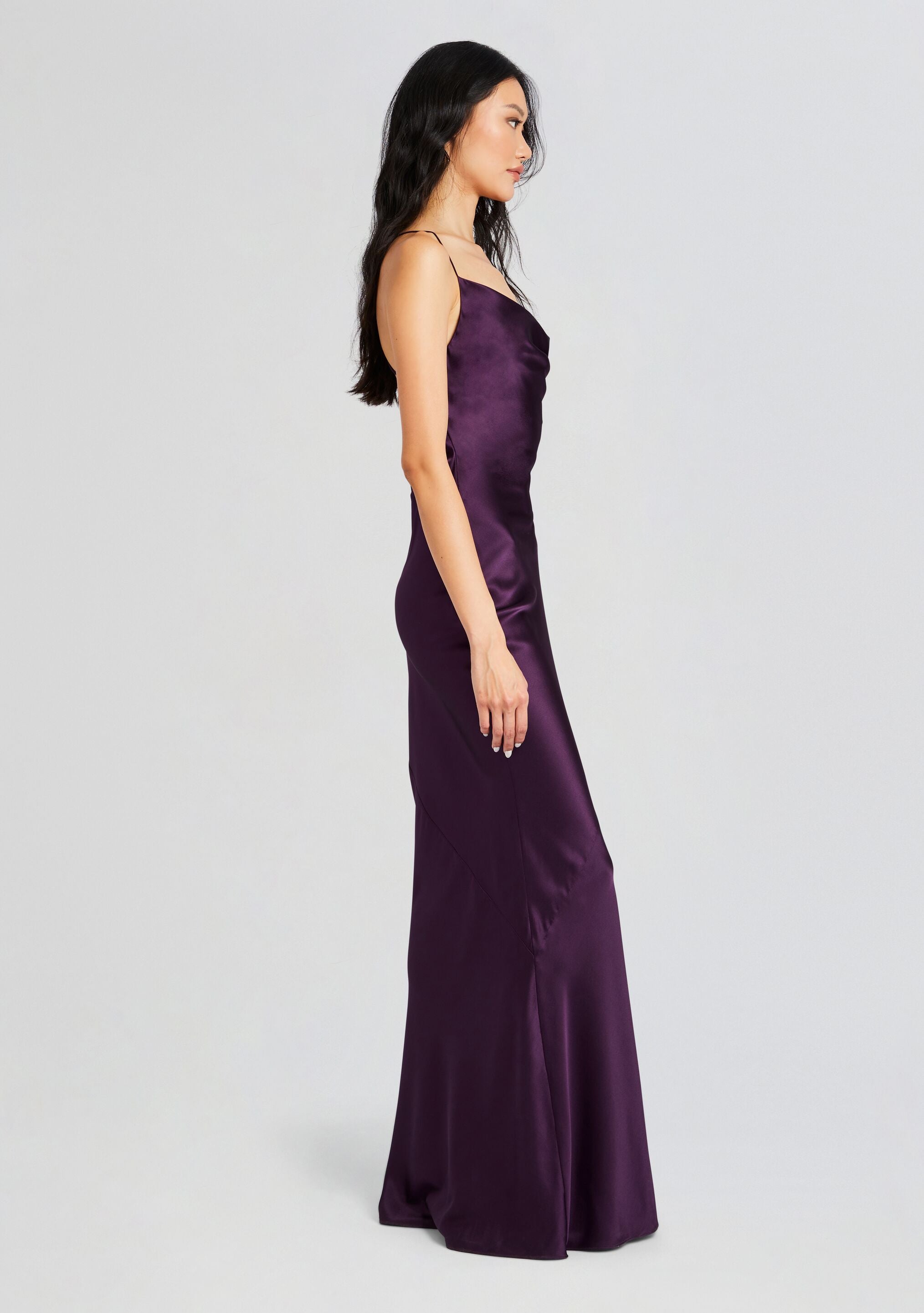 Eggplant Floor Length Dress