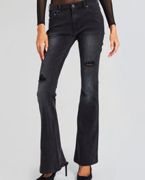 Demi Mid Rise Flare Jean