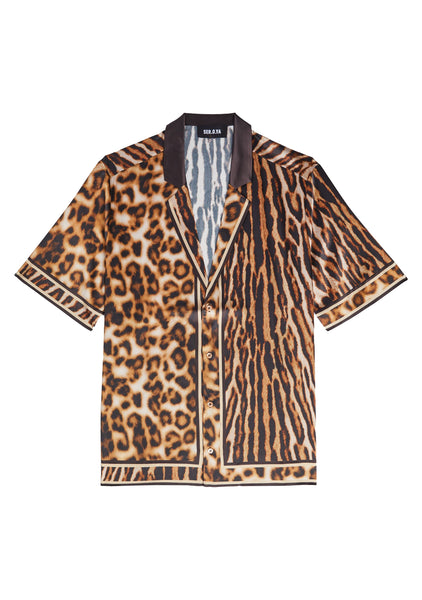Supreme Leopard Silk S S Shirt (SS22) - $158