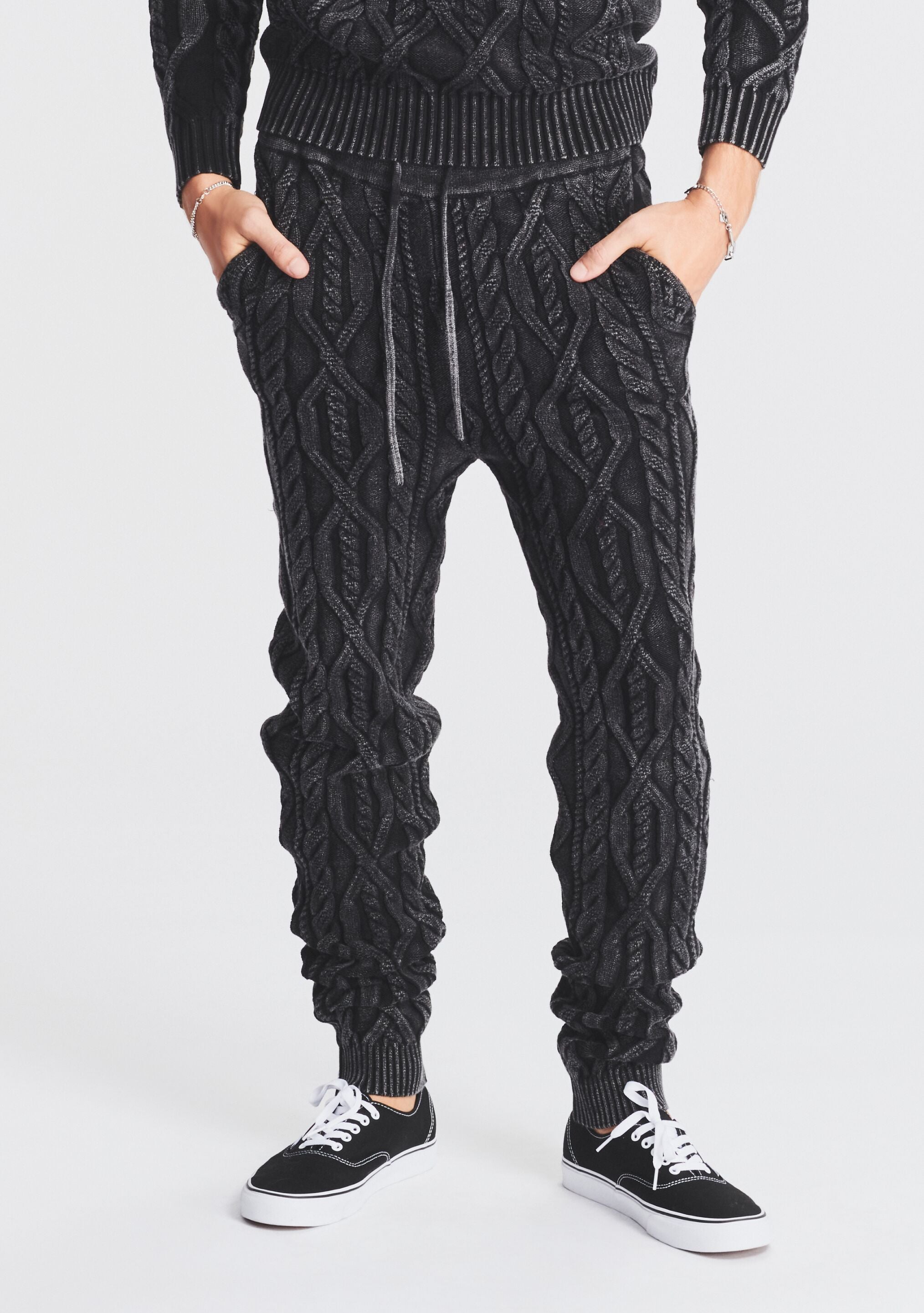 Cable cheap knit sweatpants