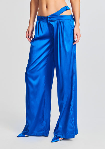 パンツ PAROSH Women Straight Pants ROMEAD232209 083 Blue P.A.R.O.S.H. Panty Trousers | Blue | FARFETCH