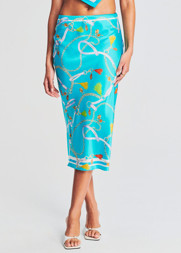 Penina Silk Midi Skirt