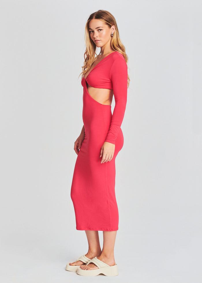 Ivana One Sleeve Midi Dress