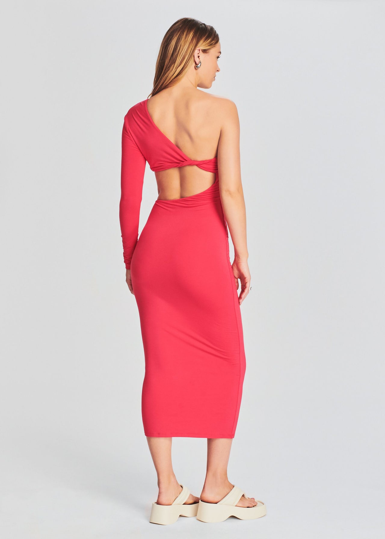 one arm midi dress Susana Monaco One Arm Midi Dress in Java
