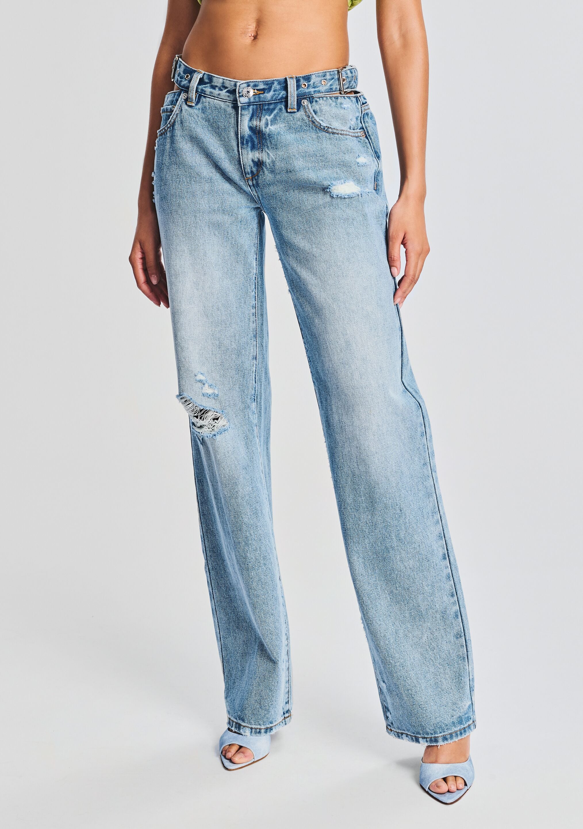 Sateen roma rise 2024 straight leg jeans