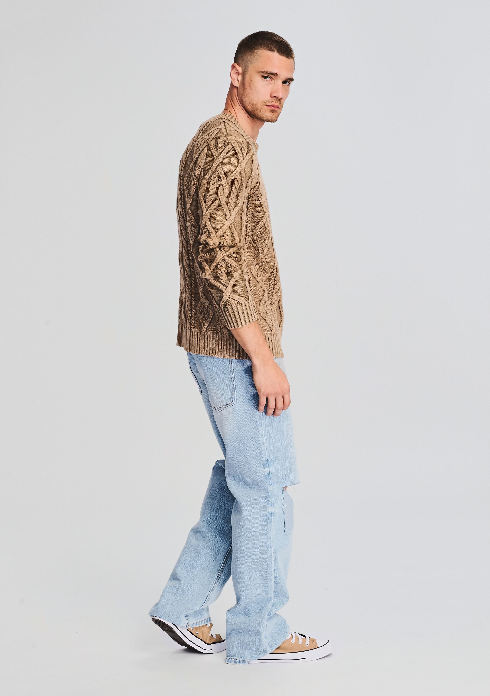 Liam Cable Knit Sweater – SER.O.YA Liam Cable Knit Sweater – SER.O.YA
