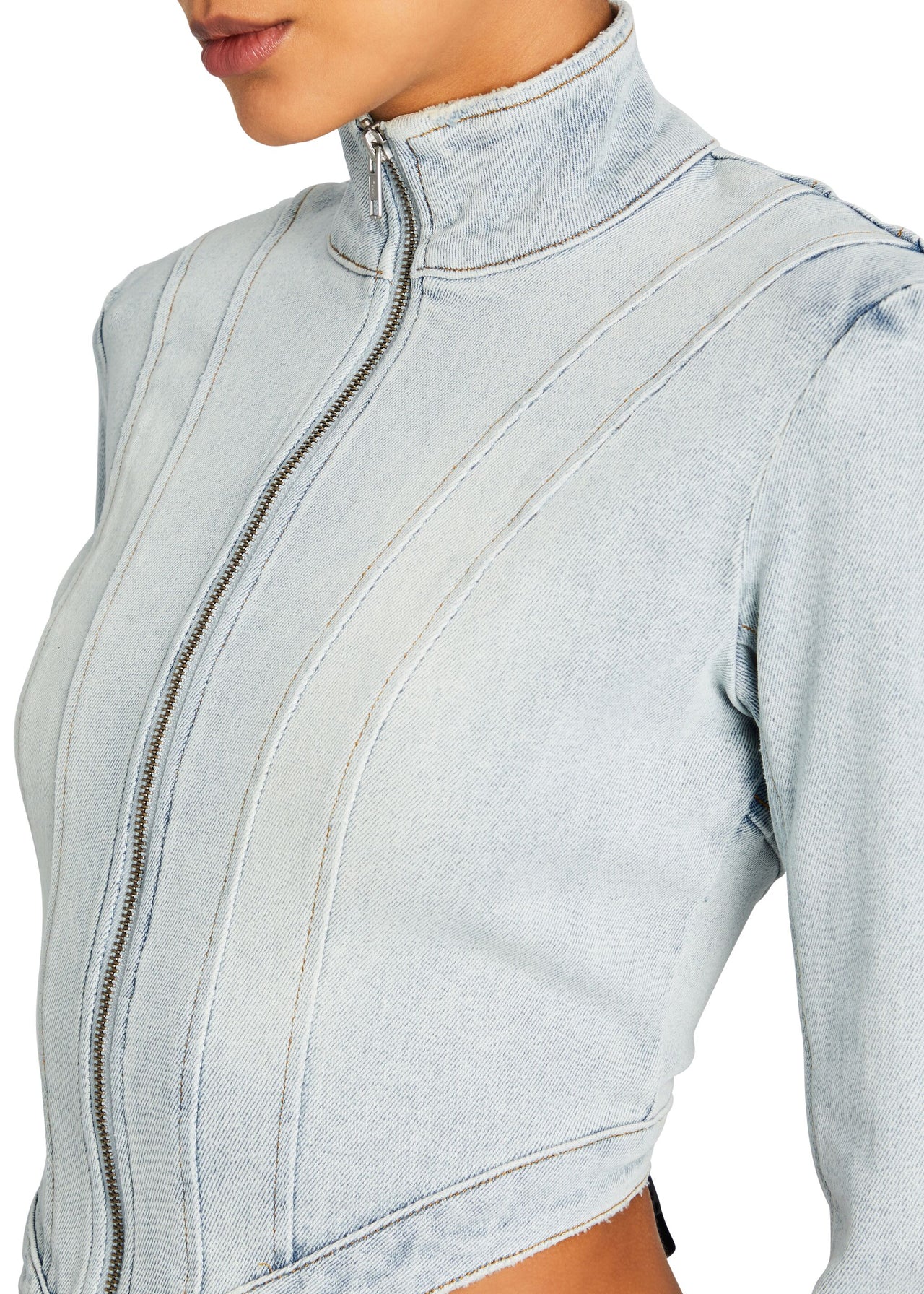 Alba Zip Up Knit Asymmetrical Jacket