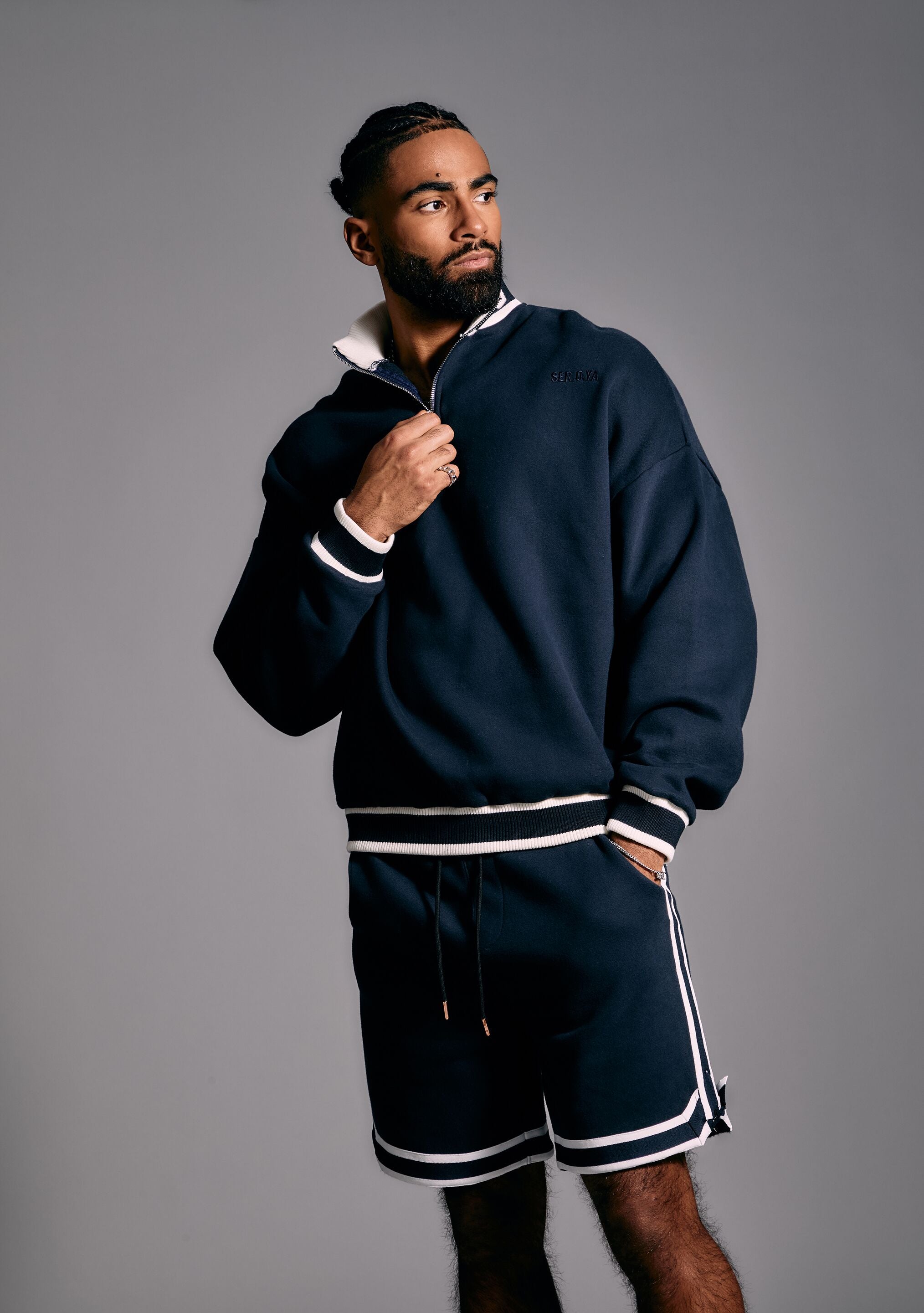 Theodore Oversized 3/4 Zip Pullover – SER.O.YA
