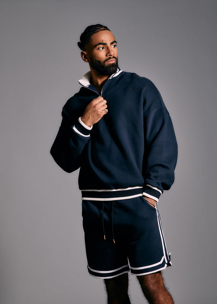 Theodore Oversized 3/4 Zip Pullover