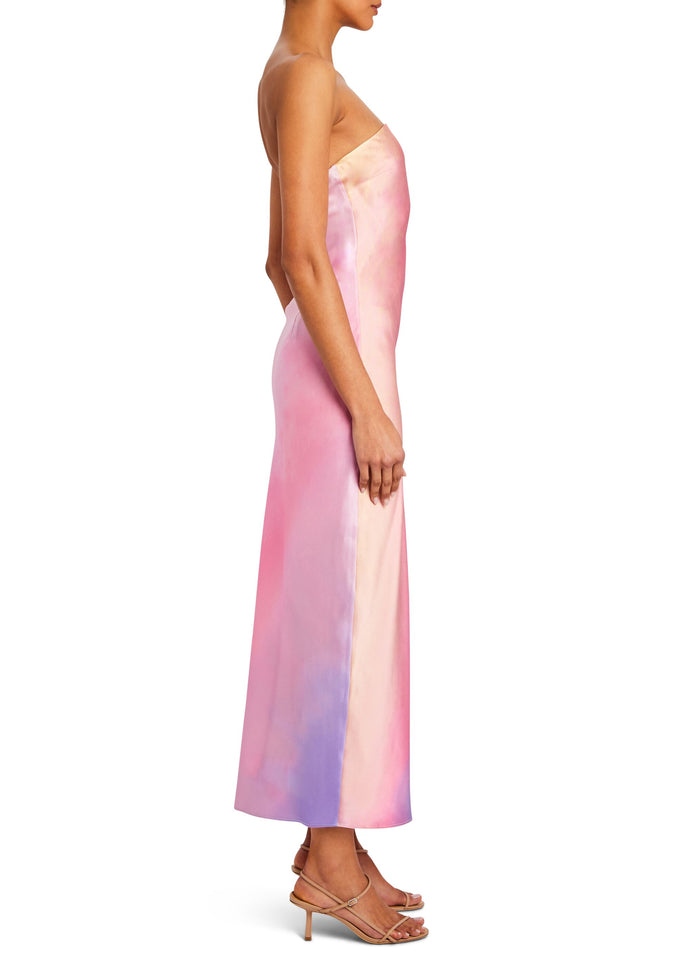 Cerith Silk Strapless Midi Dress