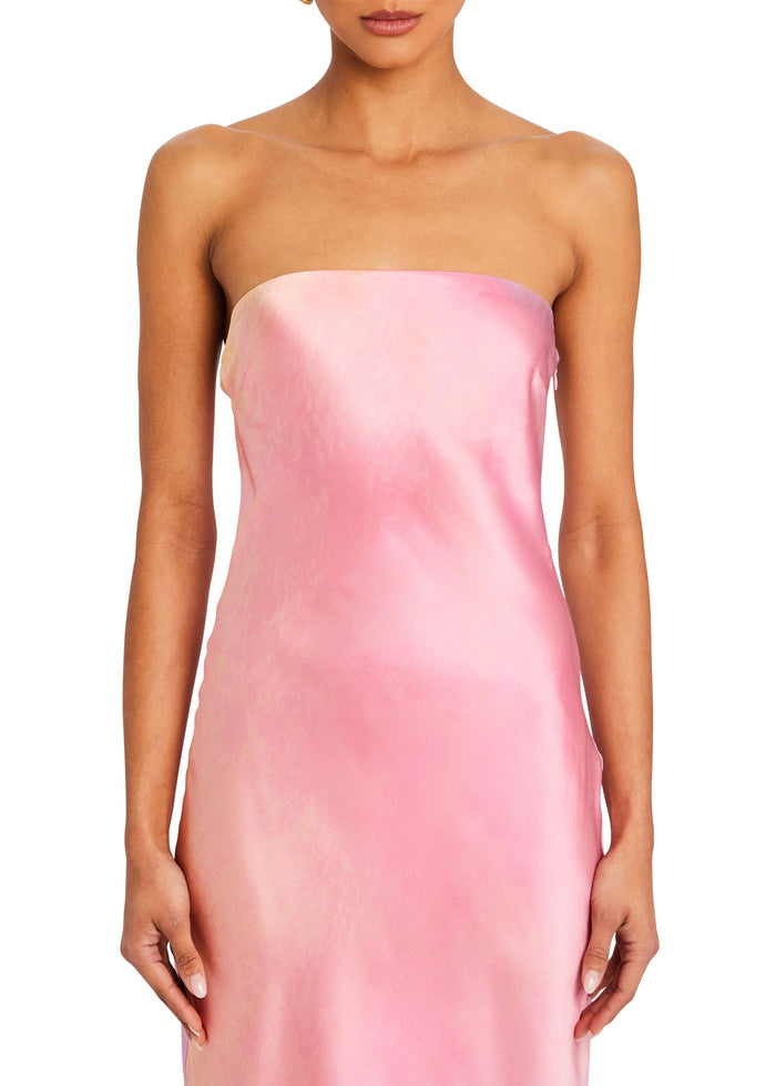 Cerith Silk Strapless Midi Dress