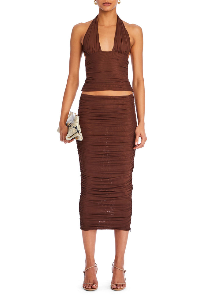 Pia Mesh Midi Skirt