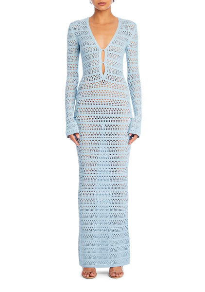Lilith Knit Crochet Maxi Dress – SEROYA