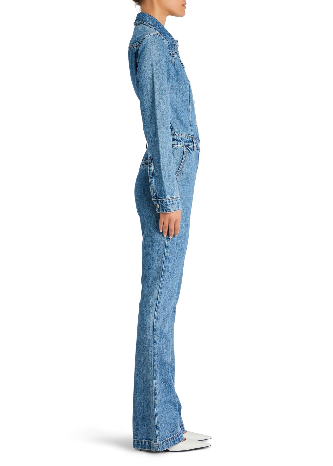 Mabel Fitted Denim Jumpsuit – SEROYA