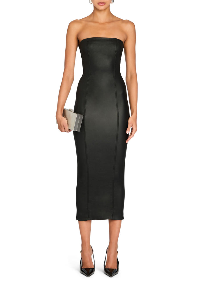 Adalaide Coated Denim Midi Dress