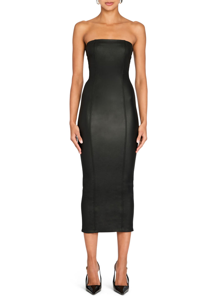 Adalaide Coated Denim Midi Dress