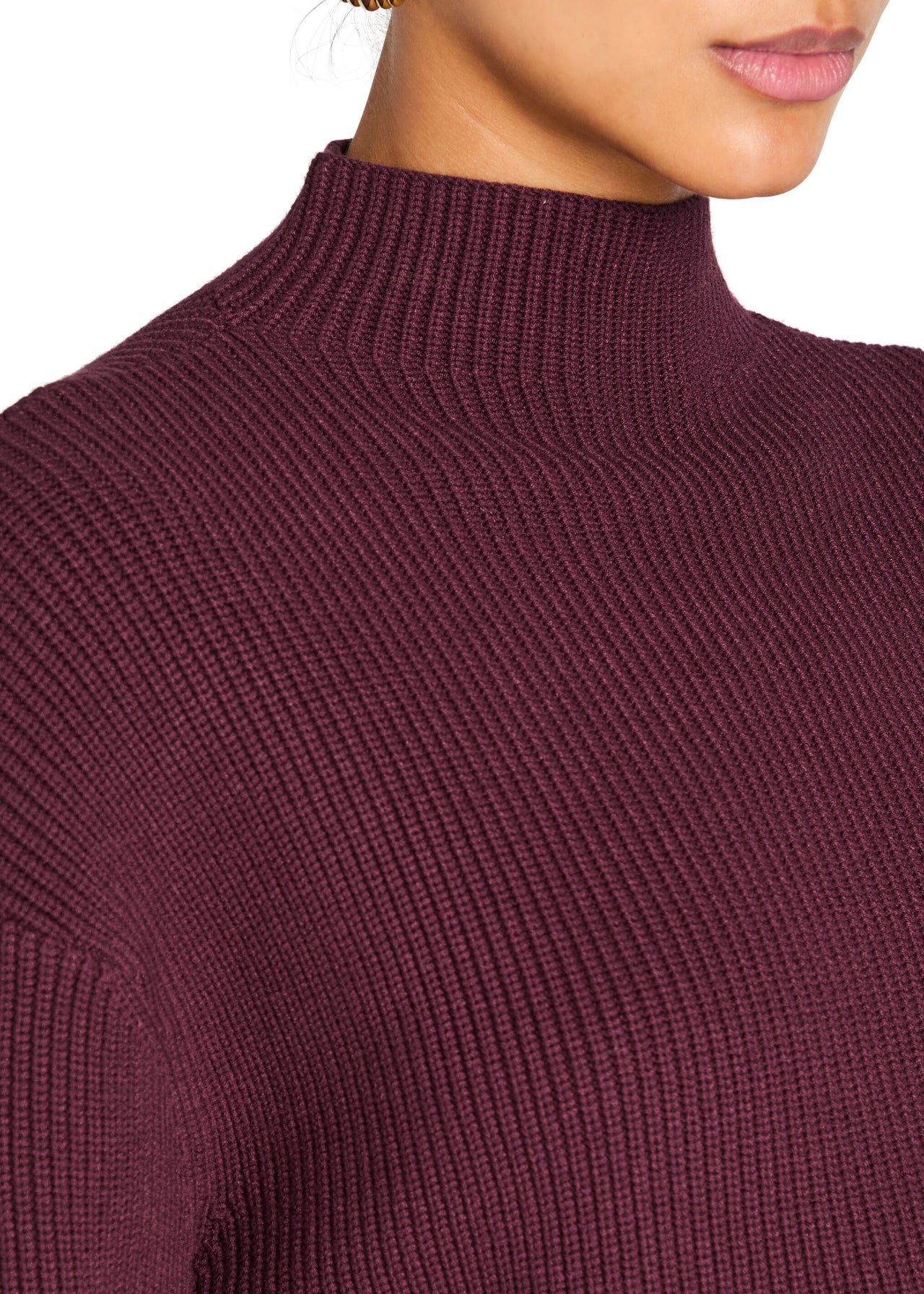 Echarpe femme en maille côtelée violet | GEMO