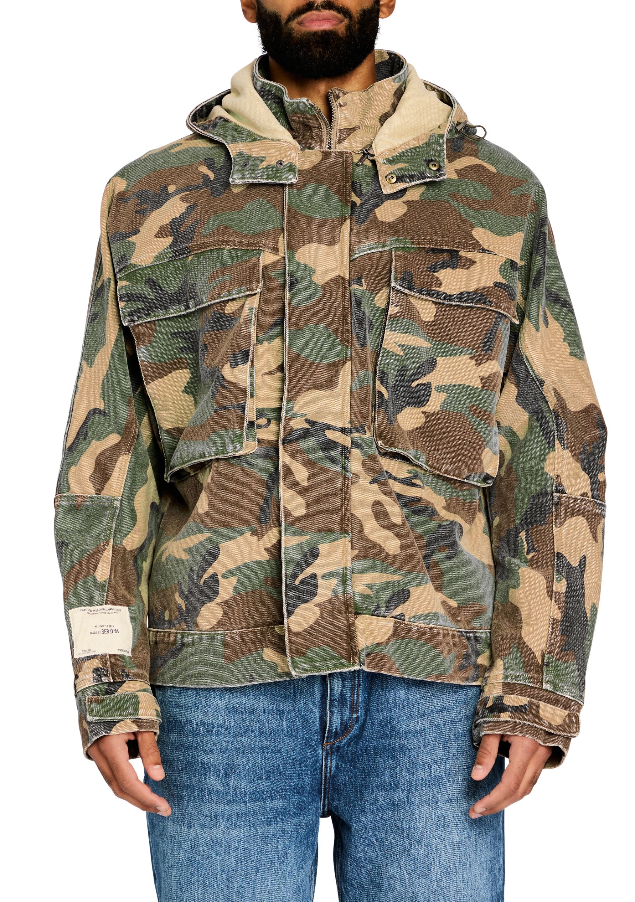 ジャケット・アウター AiE Short Cape  Camo Printed 24aw L Digi Camo Printed Ripstop Field Jacket – Awake NY