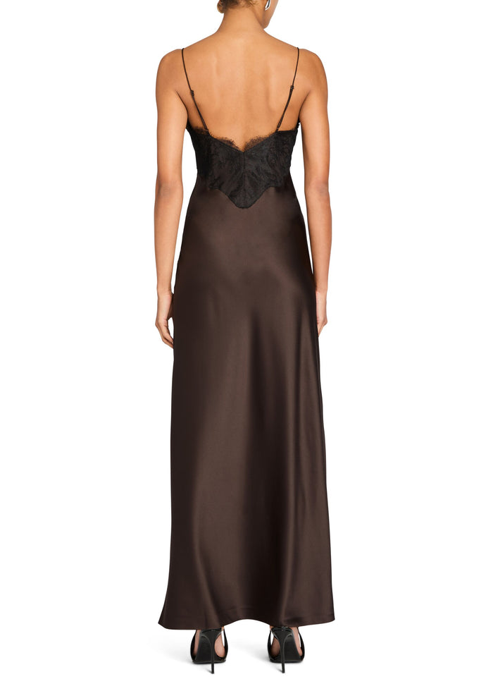 Grenache Satin Maxi Dress